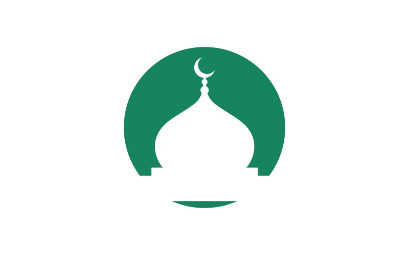 Islamitische Moskee Logo Vector Sjabloonontwerp 2