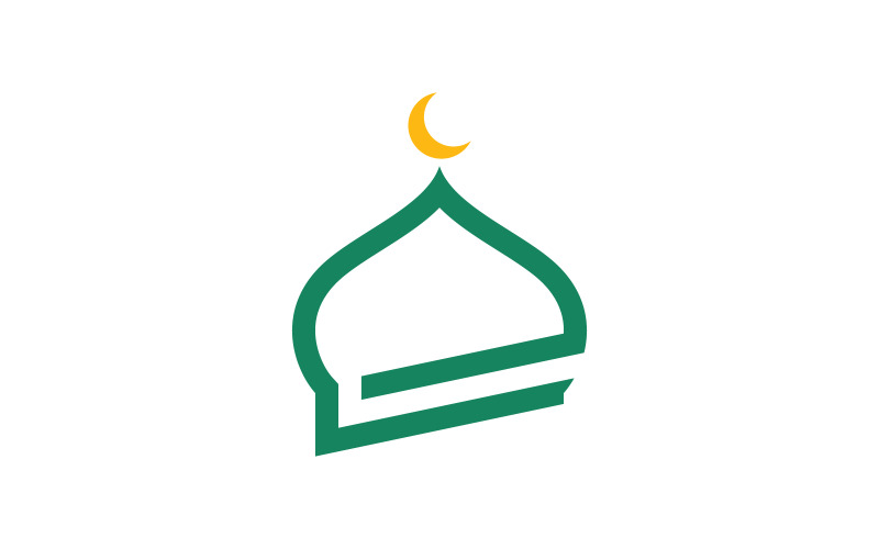 Islamitische Moskee Logo Vector Sjabloonontwerp 7