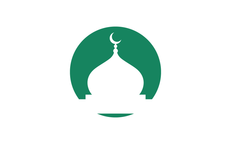 Ісламська мечеть векторний логотип шаблон дизайну 2