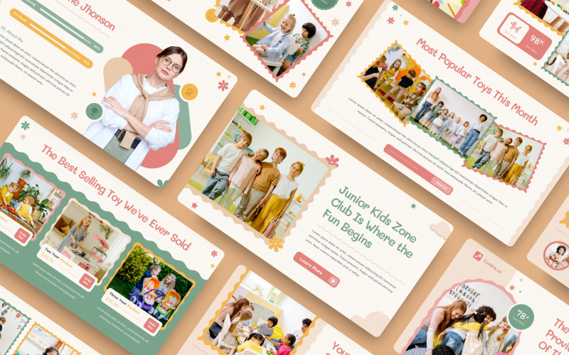 Kinderen en baby's Google Slides-sjabloon