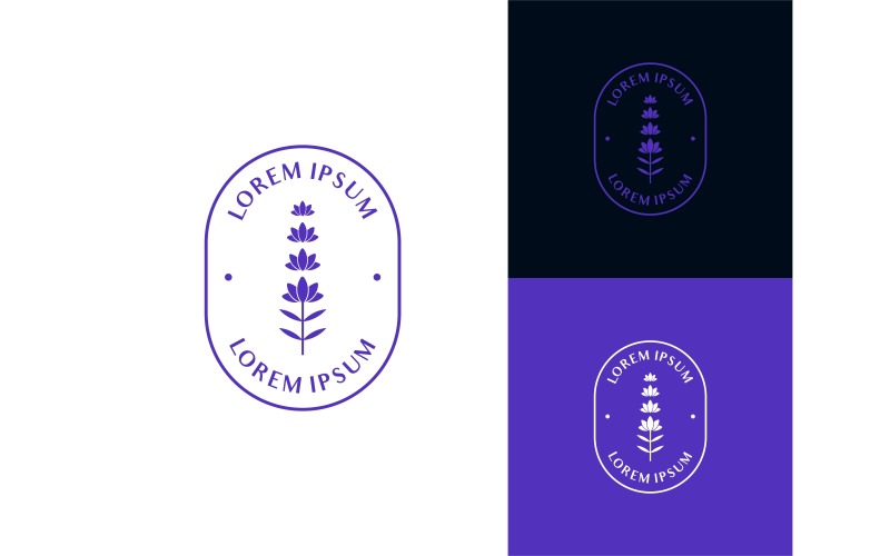 Lavender Floral Label Logo