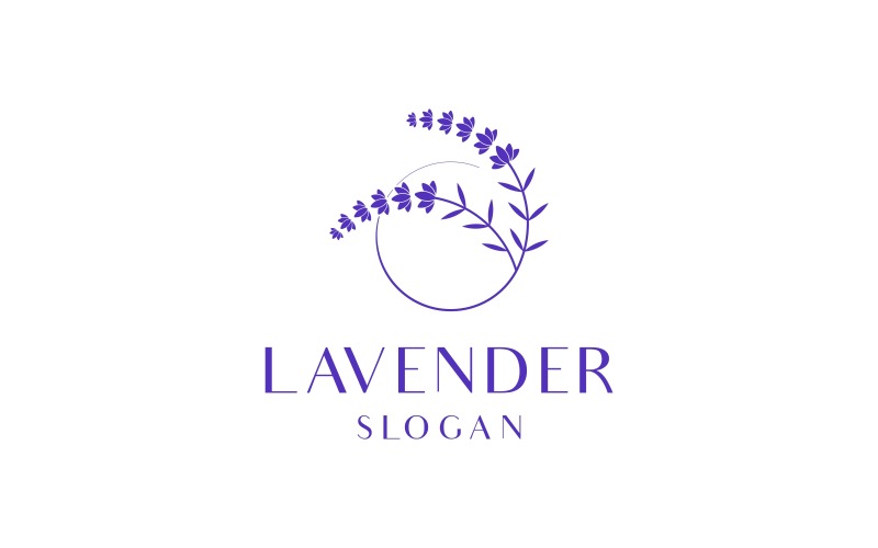 Logo floreale lavanda viola