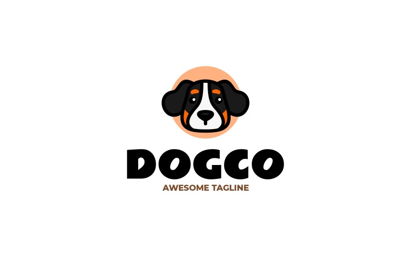 Logo mascotte semplice Dogco 2