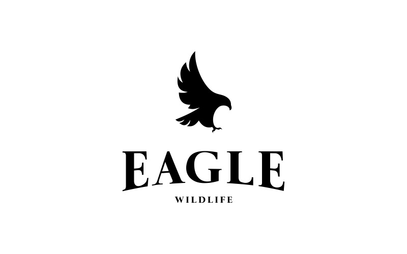 Logo vintage de l'aigle volant