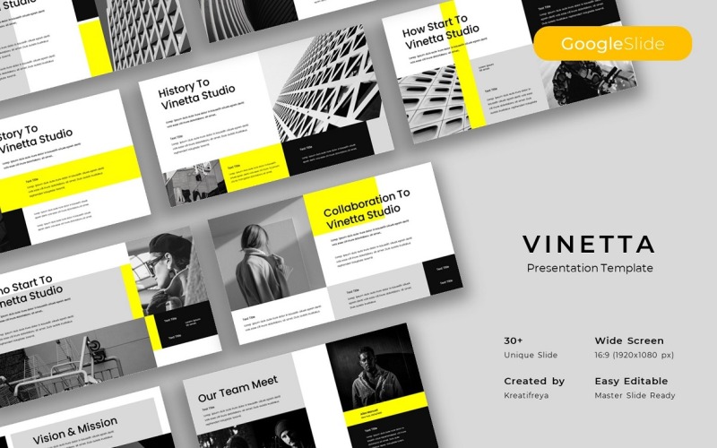 Vinetta – Modèle de diapositive Google pour entreprise