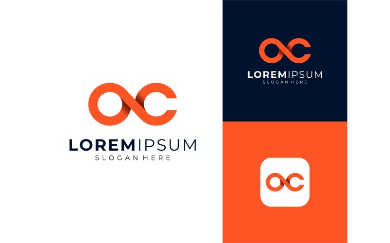 Логотип Letter OC Infinity Loop
