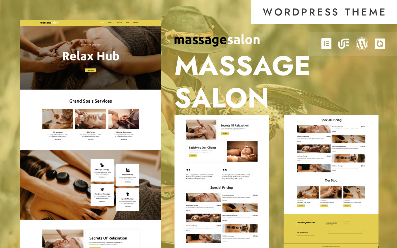 Masszázsszalon - Szépség- és masszázsszalon WordPress Elementor téma