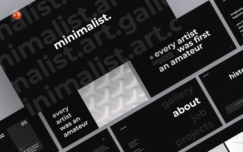 Шаблон PowerPoint «Минималистичное искусство»