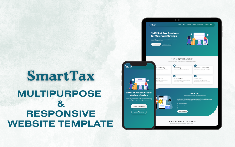 SmartTax-Website-Vorlage für Steuerberatungsunternehmen