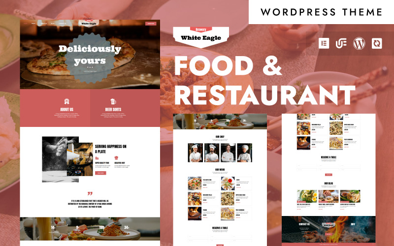 White Eagle - Gustoso tema WordPress Elementor per pizza e fast food