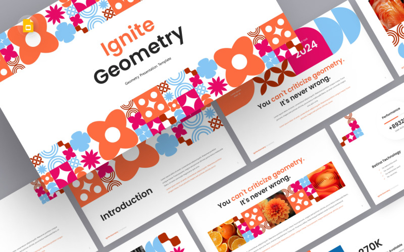 Геометрический шаблон Google Slides