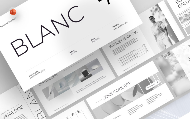Modern konst PowerPoint-mall