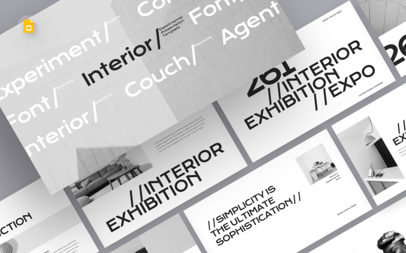 Plantilla de Google Slides con interior de fuente experimental