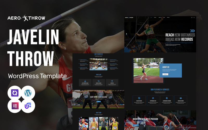 Aero Throw - Atletizm ve Cirit Atma WordPress Elementor Teması