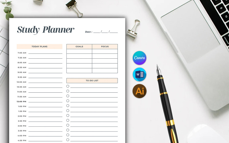 Шаблон Canva Academic Planner