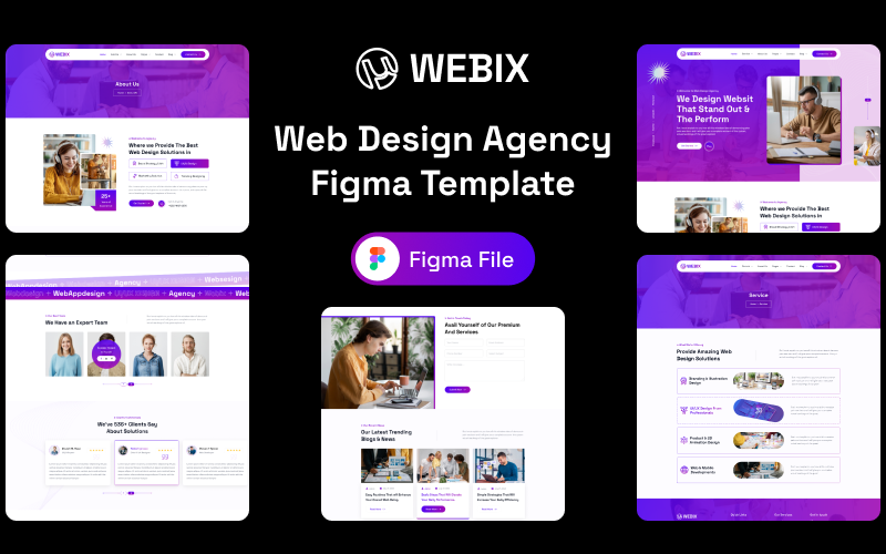 Webix：网页设计机构 Figma 模板