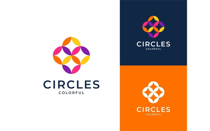 Abstract Circle Colorful Logo Icon