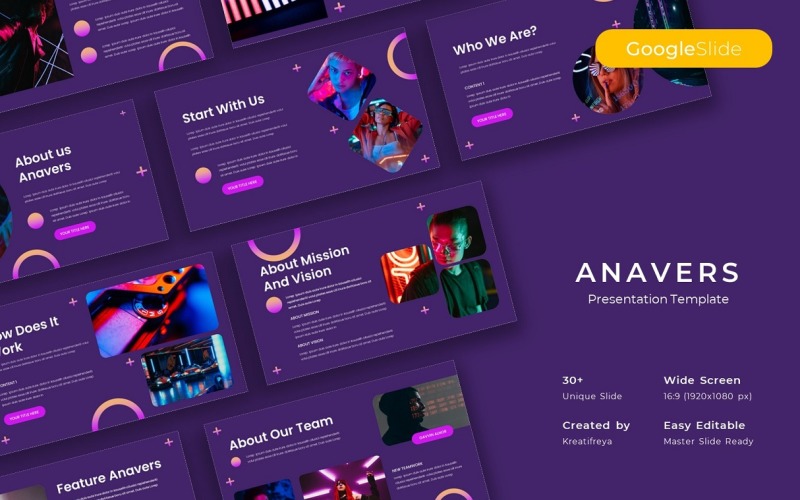 Anavers – бізнес-шаблон слайдів Google