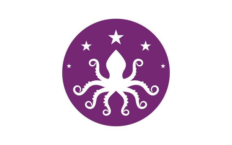Icona vettoriale di polpo Modello di progettazione dell'illustrazione del logo v.9