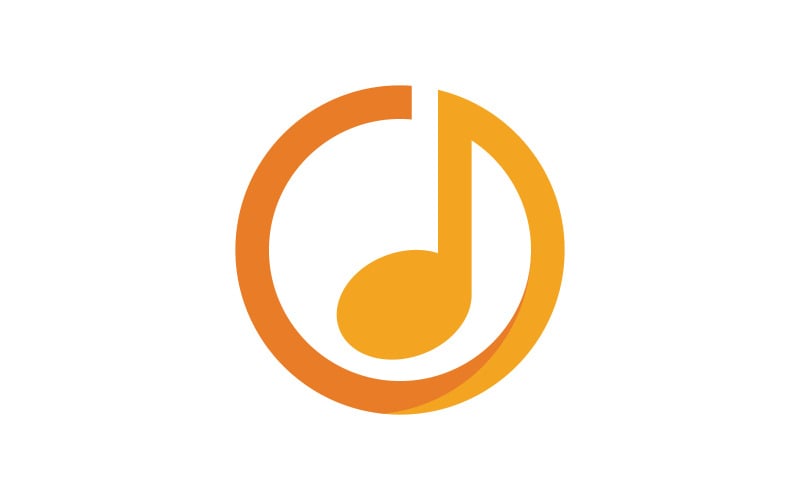 Muzieknoot Icoon Logo Vector illustratie ontwerp v.12