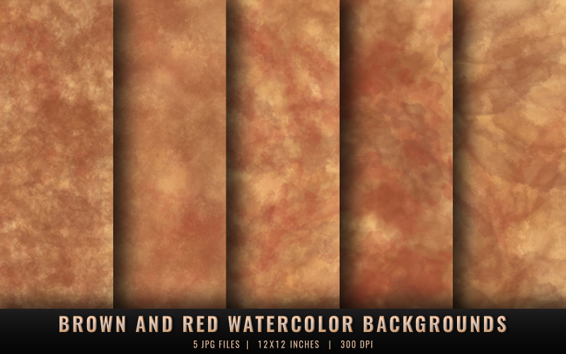 Bruine en rode aquarelachtergronden
