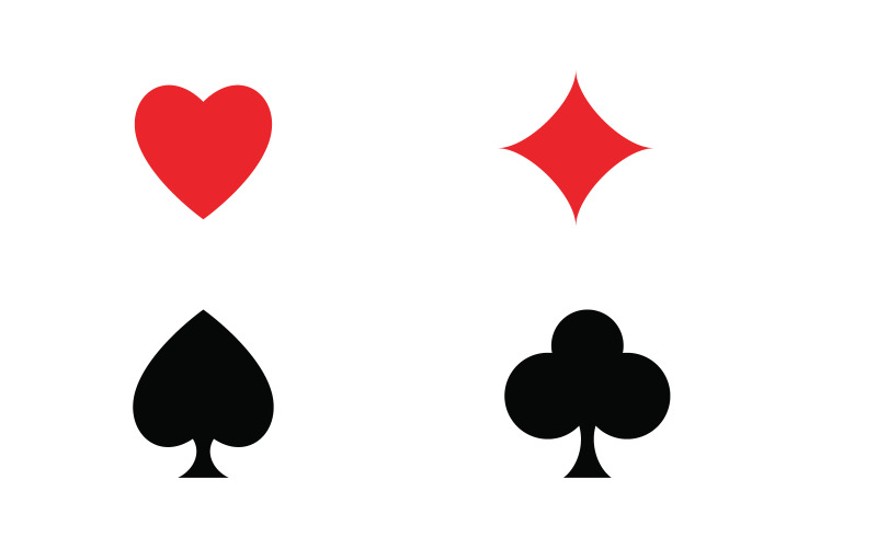 Modello di icona della carta del casinò illustrazione vettoriale design v.2