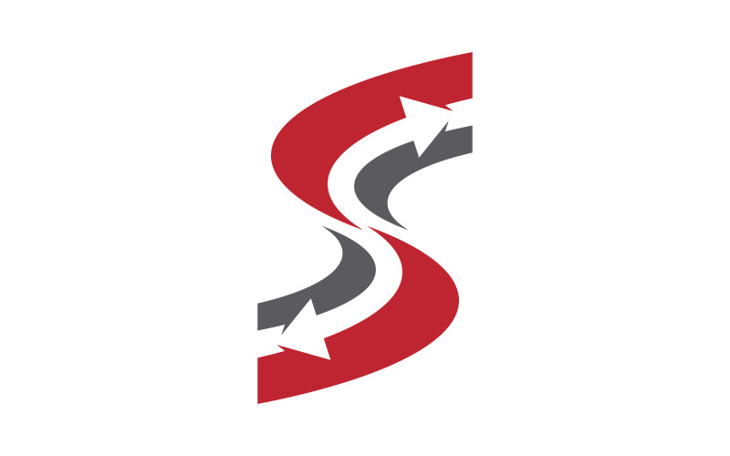 Modello vettoriale di progettazione del logo aziendale con lettera S v.3