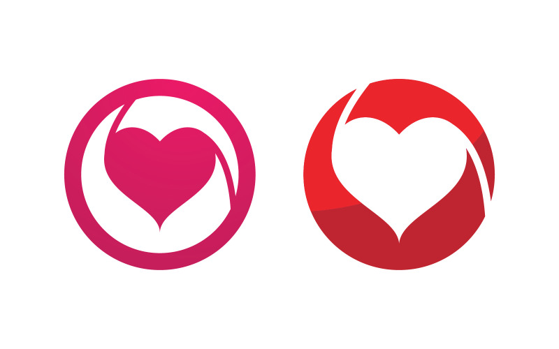 Plantilla de diseño de ilustración de icono de vector de amor v.1