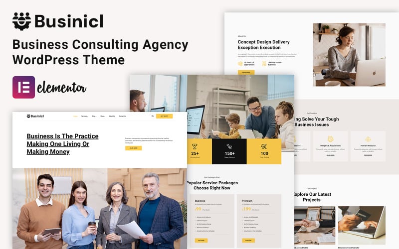 Businicl – WordPress-Theme für Unternehmensberatung