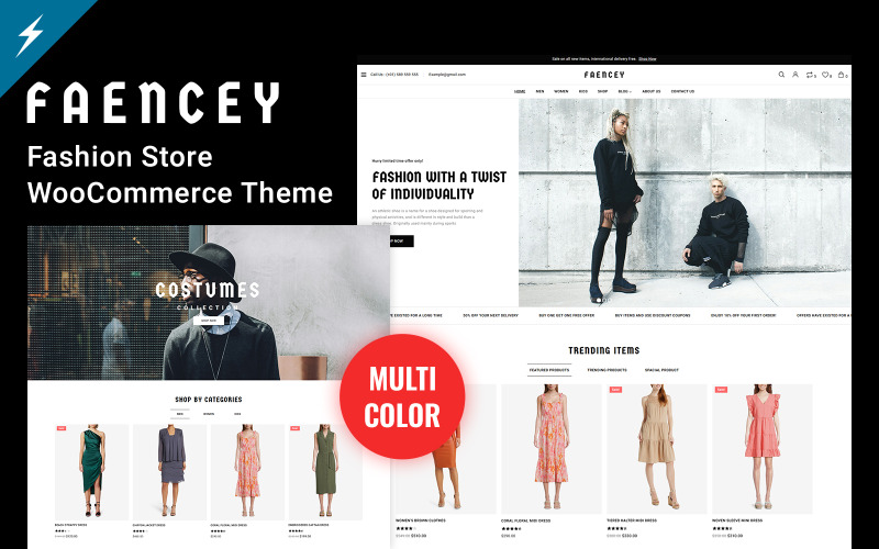 Faencey - Mode- en kledingwinkel WooCommerce-thema
