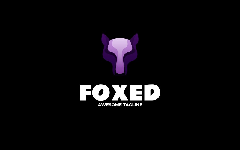 Logo colorato sfumato volpe