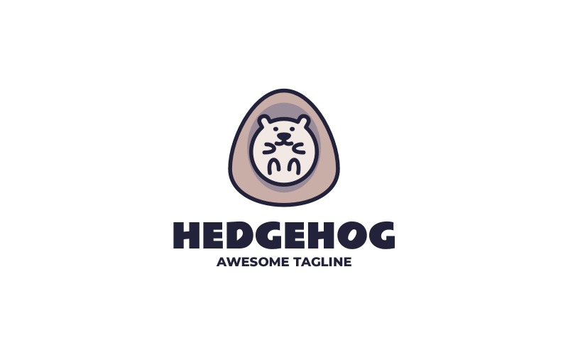 Logo de mascotte simple de hérisson 25