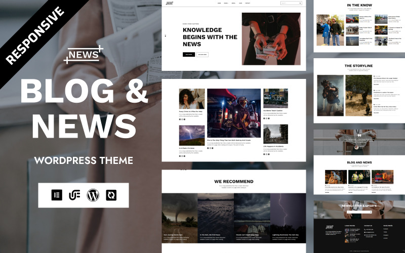 News Pulse - Cyfrowe Wiadomości i Magazyny Motyw WordPress Elementor