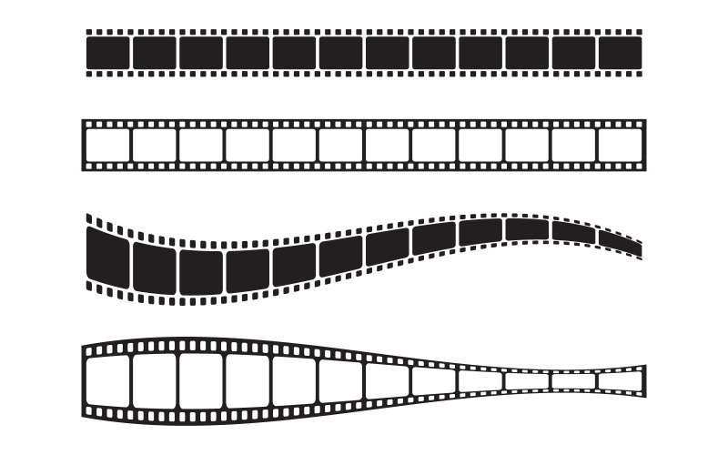 Filmremsa bio ikon vektor Logo design illustration v.3
