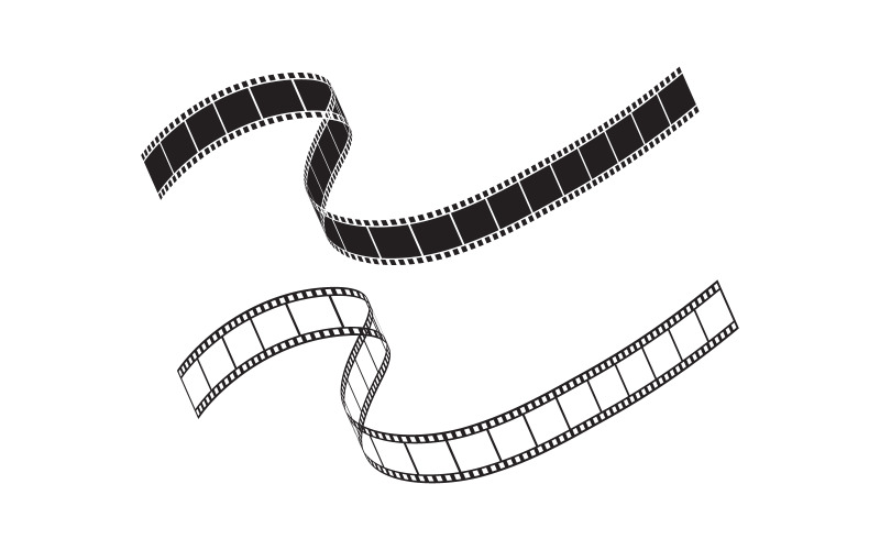 Filmstrip bioscoop icoon vector Logo ontwerp illustratie v.4