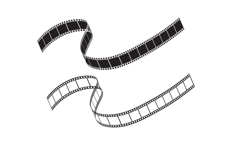 Illustrazione vettoriale del logo dell'icona del cinema della pellicola v.4