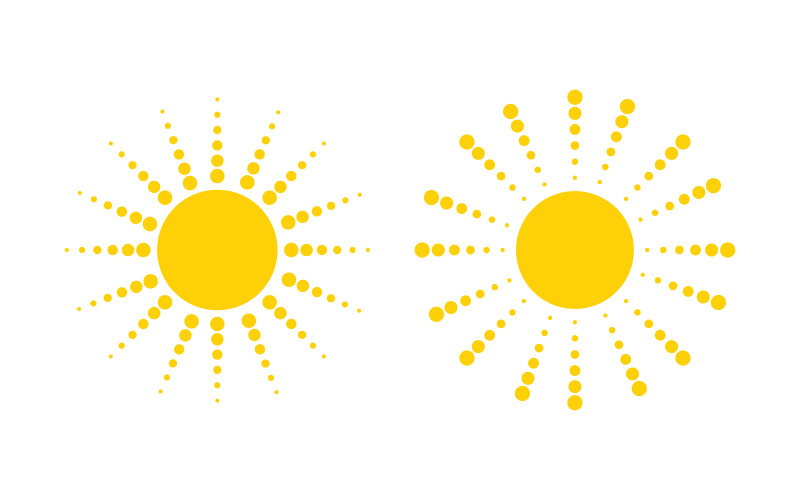 Illustrazione vettoriale di Sun Shine Icona Logo Template design v.2