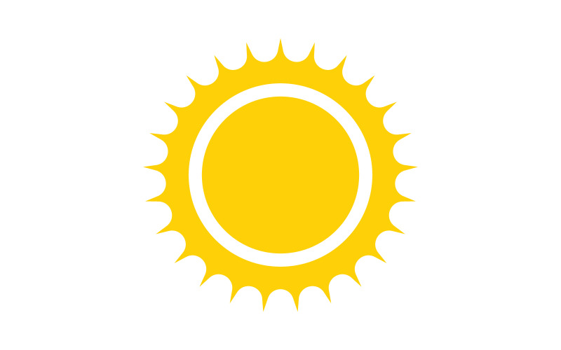 Modèle de conception de logo d'icône d'illustration vectorielle de soleil v.10