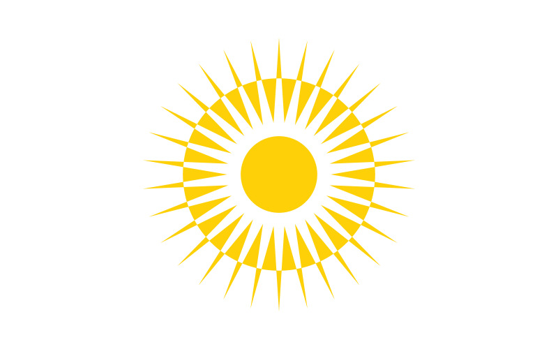 Modèle de conception de logo d'icône d'illustration vectorielle de soleil v.11