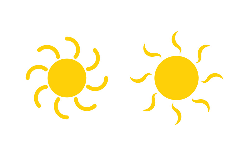 Modèle de conception de logo d'icône d'illustration vectorielle de soleil v.4