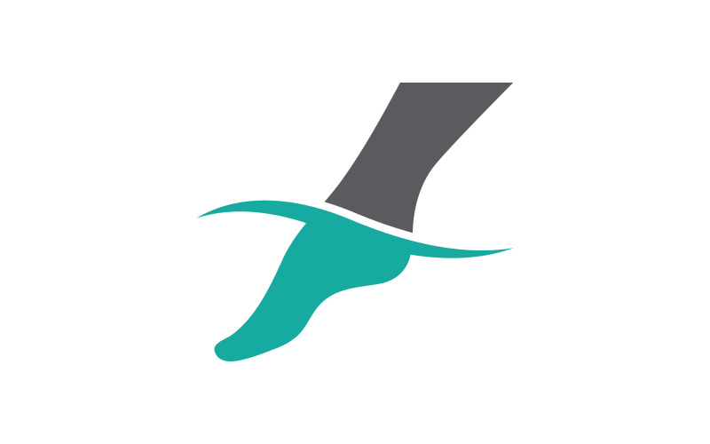 Modèle de logo de clinique de soins des pieds, conception d'icône vectorielle, v.7