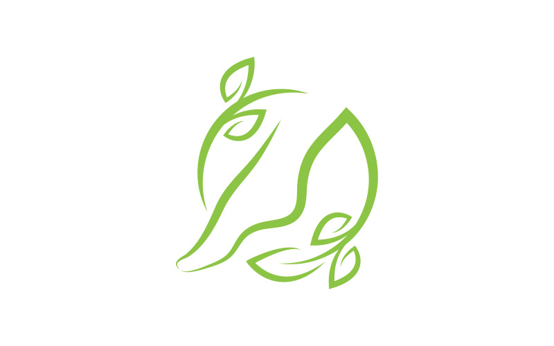 Modello di logo della clinica per la cura dei piedi, illustrazione vettoriale dell'icona, design v.5
