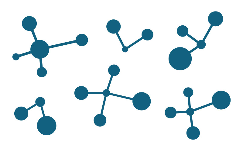 Modello di progettazione vettoriale dell'icona Molecule Meta Ball