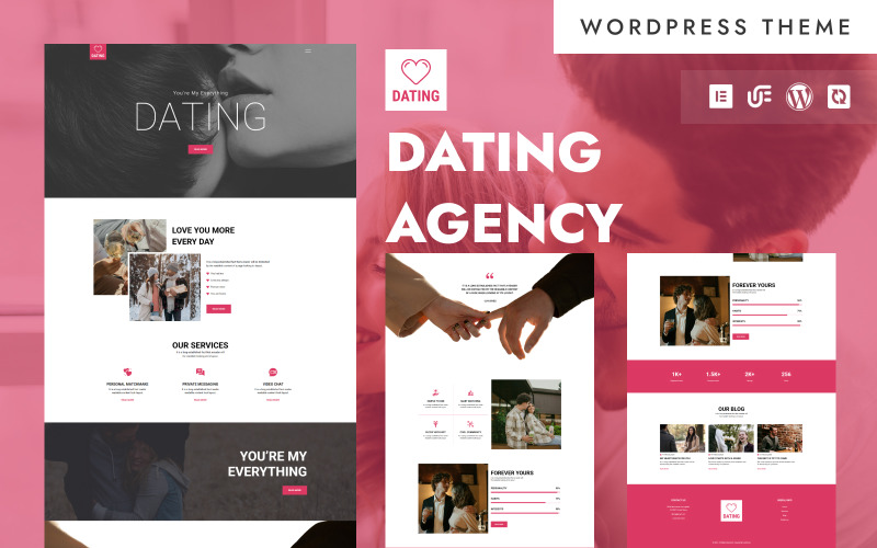 Randki - Agencja randkowa i matchmakingowa WordPress Elementor Theme