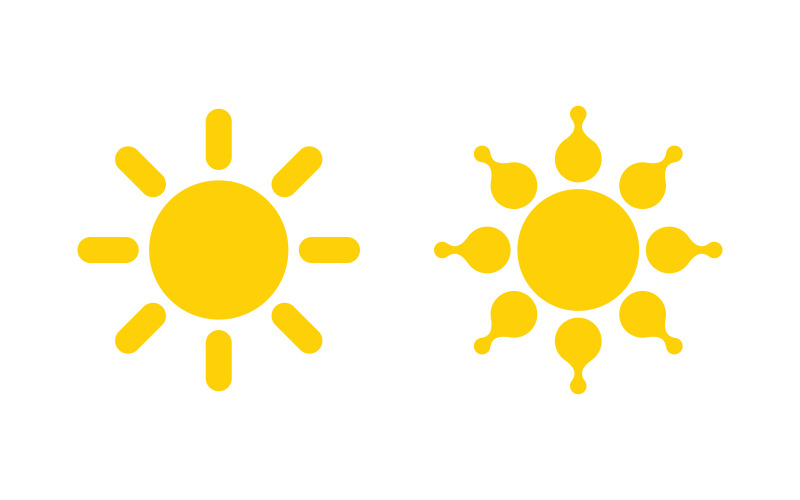 Sun Shine vektor illustration Ikon Logotyp Mall design v.7
