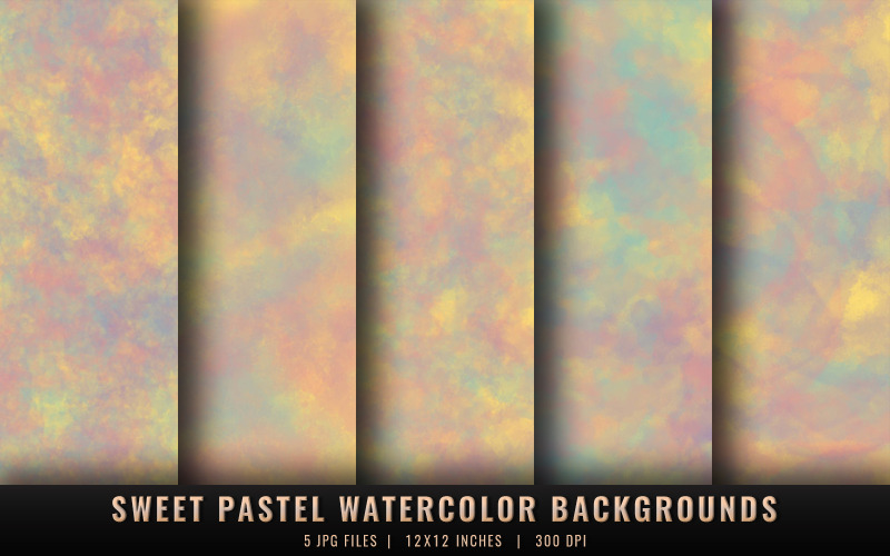 Süße pastellfarbene Aquarell-Hintergründe