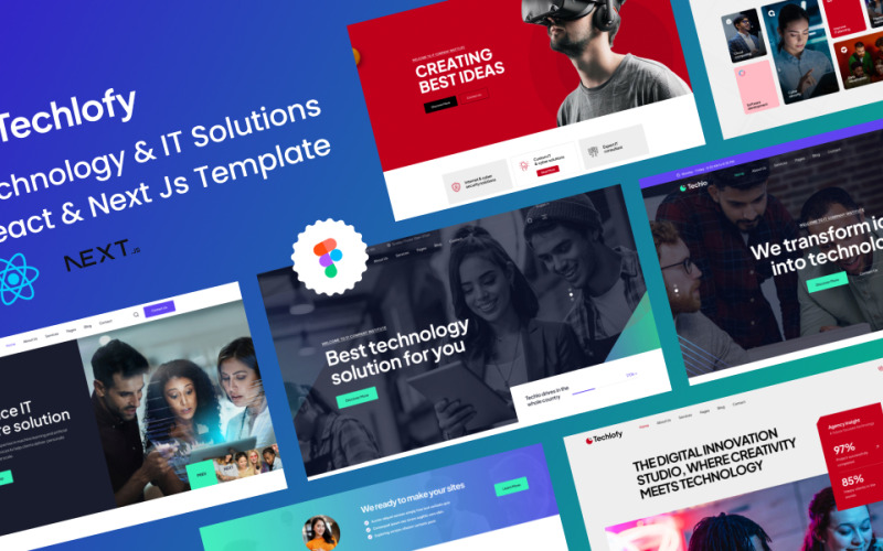 Techlofy - Технологии и ИТ-решения Шаблон React и Nextjs