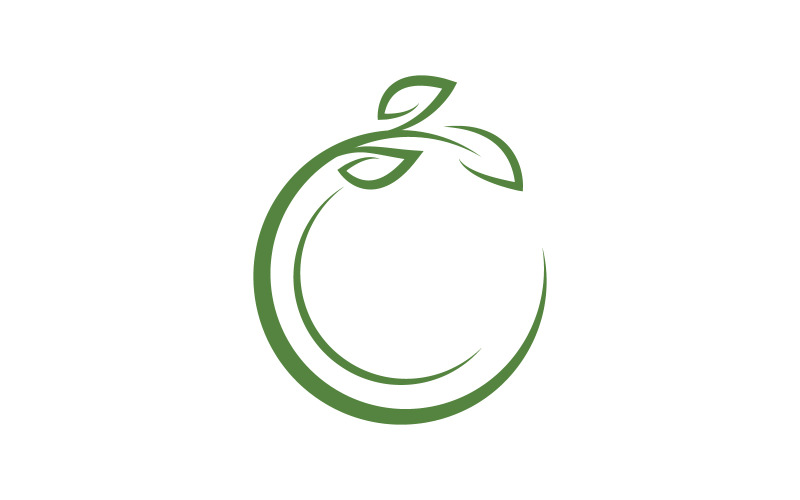 Träd blad natur vegan koncept Logotyp mall v.3