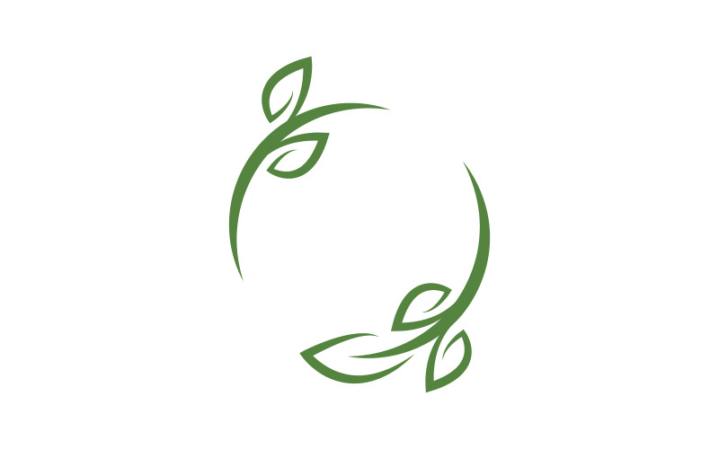 Trädblad natur vegankoncept Logotypmall v.1