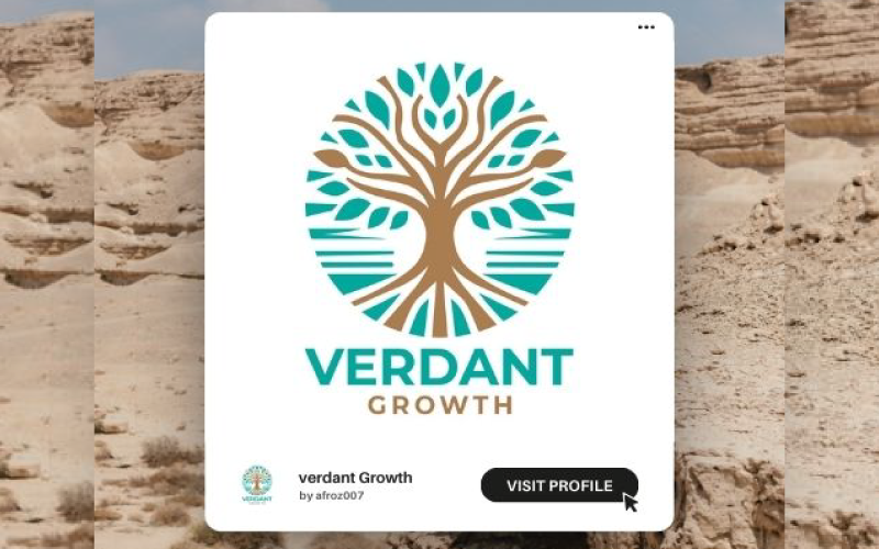 Verdant Growth Tree Logo Mall – Miljövänlig och naturinspirerad logotypdesign